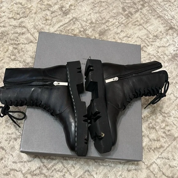 Aquatalia Hana Moto Calf Boot Size 6.5